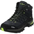 CMP Rigel Mid Trekking Shoes WP, Walking Shoe Herren, Grey-Yellow Fluo, 41 EU, Grau Gelb Fluo, 41 EU