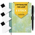 3 Stifthalter selbstklebend Stiftschlaufe Stiftehalter Stift Halterung Organizer