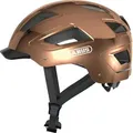 ABUS Stadthelm Hyban 2.0 - Fahrradhelm mit Rücklicht, ABS-Hartschale, guter Passform - für Damen und Herren - Chrome Rosé, Größe M (52-58 cm) - Gold