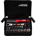 Virax 41-teiliger Steckschlüssel-Satz 1/4" inkl. farbigem Bitsatz (310400)