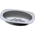 KAISER Brot Back Form oval 32cm für 750g Brote Stahl antihaftbeschichtet schwarz