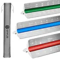 Stylo 30 cm Aluminium Architektonisches Lineal, dreieckig, metrische Skalen 1:20, 1:25, 1:50, 1:75, 1:100, 1:125, Ideal für Architekten, Studenten, Zeichner, Ingenieure (Grau, Metrische Einheiten)