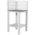 Outdoor Küche Bellac Eck-Element von Brafab aus Aluminium und Stein, modern, Weiß und Grau, für Deinen Garten