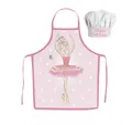 Lau-Fashion Kochschürze Einhorn Kinder Kochen Ballerina Kindergarten Ballett Schule Backset