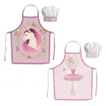 Einhorn Kinder Kochschürze Ballerina Kindergarten Regenbogen Schule Backset