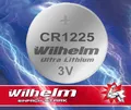 1 x CR1225 WILHELM Lithium Knopfzelle 3V 52 mAh ø12 x 2,5 mm Batterie DL1225