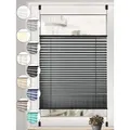 Sonello Plissee ohne Bohren Rollo Klemmfix für Fenster & Tür Lichtschutz, blickdicht, ohne Bohren, verspannt, Klemmfix, 35cm x 160cm Schwarz Faltrollo, Easyfix, Sonnenschutzrollo, Jalousie schwarz 35 cm x 160 cm