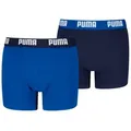 PUMA Boxershorts PUMA BOYS EVERYDAY BASIC BOXERS (2er Pack) Komfortabler Logobund, ohne Eingriff blau 134/140
