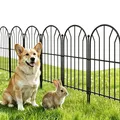 Amagabeli Dekoratives Gartenzaun 61cm(H) x 31cm(L) (20 Panels, Gesamtlänge 6.2m), Rostfrei Metallzaun ohne Graben für Außenbereich, Grenzzaun, Hundezäune für Blumenbeete, Schwarz