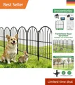 Eleganter Amagabeli Gartenzaun 61cmH x 31cmL - 20 Rostfreie Metallpaneele