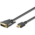 Goobay 2m HDMI / DVI-D Kabel 19pol. HDTV 1080p, vergoldete Kontakte, angespritzte Stecker