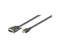 Goobay Audio- & Video-Kabel, DVI-D- Stecker Single-Link (18+1 pin) / HDMI-Stecker (Typ A), (200 cm), DVI zu HDMI