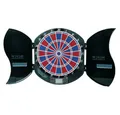 Sport-Knight® Dartscheibe Elektronik-Dartscheibe Deluxe, mit Türen, 21 Spielmodi, bis 8 Spieler, (Dart-Set, Dartscheibe mit 6 Pfeilen und Kabinett)