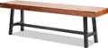 VEVOR Gartenbank, 160 cm Große Gartenbank aus Holz mit Metallbeinen für den Außenbereich, 227 kg Tragkraft, Gartenparkbank, Essbank, Terrassenbank für Garten, Park, Hof, Veranda usw.