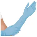 Franz Mensch Nitril-Handschuhe Hygostar "Extra Safe Superlong", Blau, 50 Stück extra lang blau L