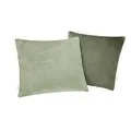 s.Oliver Doublesoft Kissenbezug 50x50 cm - super kuschelig & weich, Polyesterflausch 2 Stück grün