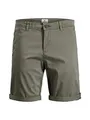JACK & JONES Herren Chino Shorts Regular Fit 12165604 ,Dusty Olive ,S