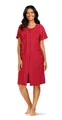 Comtessa Damen Kurzarm Hauskleid Strandkleid Frottee Reißverschluss Farbe: Rot Größe 52