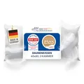 DormiGood Daunenkissen 40x80 - Made in Germany 3 Kammer Kopfkissen 40x80cm - Außenkammer aus 100% Daune - Federkissen 40 x 80 Allergiker geeignet - Kopfkissen 40x80 Federn und Daunen Füllung