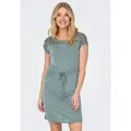 ONLY Spitzenkleid ONLSINDY LIFE S/S O-NECK MIX DRESS JRS grau XL (42)