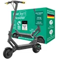 EGRET E-Scooter mit Straßenzulassung (ABE), 65 km Reichweite, 10" Luftreifen, 2x Federung, Blinker, 1.512 W Motor, 120 kg Traglast, App – Ey! 1 - Grau