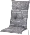 Auflage Hochlehner Bali 2385 grau Schmetterlinge 120x49x8 cm KETTtex