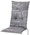 KETTtex Hochlehnerauflage Hochlehner Bali 2385 grau Schmetterlinge 120x49x8 cm KETTtex, (1 St), Halteband verstellbar mit Bindebändern