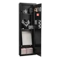 VEVOR Wandsafe Wandtresor mit Passwort & Schlüssel, Einbaugehäuse aus kaltgewalztem Stahl Q235 mit verstellbaren Ablagen & LED-Beleuchtung, Einbausafe Schranktresor für Geld Schmuck Reisepass