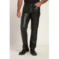 JP1880 Lederhose Lederhose Leder feinstes Lammnappaleder 5-Pocket schwarz 64