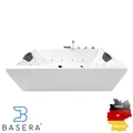 Basera® BASIC Indoor Whirlpool Badewanne Naxos 160 x 75 cm mit 16 Massagedüse...