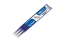 3 Ersatzminen für Pilot FriXion Ball / Clicker Tintenroller M 0,7 blau blue