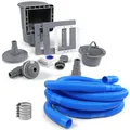 Einbauskimmer-Komplett-Set GRAU deluxe inkl. Schlauch-Set Pool Schwimmbecken