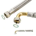 tecuro Flexschlauch 1/2" ÜWM x 1/2" ÜWM mit 90° Bogen, 300 m, zertifiziert nach KTW-A- DVGW, Temperaturbereich -5°C bis 70°C
