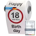 GOODS+GADGETS Lustiges Fun Klopapier zur Volljährigkeit 18. Geburtstag Toilettenpapier Geschenkartikel Geburtstags-Dekoration