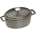 Staub La Cocotte Cocotte 15 cm, oval, Graphit-Grau, Gusseisen