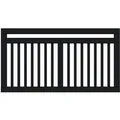 Plus Holz Vorgartenzaun Linea Nadelholz Schwarz 150 cm x 80 cm