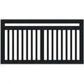 Plus Zaun Linea 150 x 80 cm RAL 9005 Schwarz - Schwarz