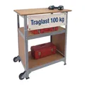 Werkbank Montagetisch Packtisch Garagentisch Stahltisch mit Rollen & Lochwand