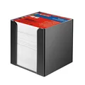 Herlitz Zettelbox Kunststoff 90 x 90 mm schwarz 700 Blatt weißes Papier