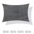yourGEAR Sonnensegel 3 x 4 m HDPE Tarp Haus-Markise UV Sonnenschutz grau