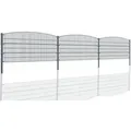 Aileenstore Gartenzaun Mattenzaun Doppelstabmattenzaun Anthrazit Grau Rund 0,80 m x 10 m