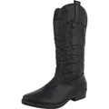 Ital-Design Damen Stiefel Flache Stiefel Leicht gefüttert Lederoptik Western- & Bikerstiefel 90482552 Schwarz Gr.  40 - Schwarz - 40