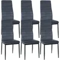 CLP 6er Set Esszimmerstühle Mayfair hellgrau/Samt