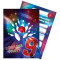 LIMONIA Einladungskarten Bowling zum 9. Kindergeburtstag Jungen Mädchen Einladungen Kegeln, Einladungskarten zum 9. Geburtstag Bowling