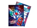 Limonia 12 Einladungskarten zum 9. Kindergeburtstag Motto Bowling neon Feier Fest Einladung Set Geburtstag Mädchen Kinder Jungs Jungen Boys Teenies