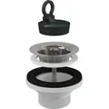 Alcadrain Ablaufventil für Waschbecken 5/4" mit einem Edelstahlgitter DN63 - Silber