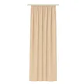 Bestlivings Vorhang Blickdicht Aber Lichtdurchlässig (140x245cm / 1 Stück) Gardine Uni (Beige) mit Kräuselband/Universalband, Dekoschal für Fenster, Balkon - Dekorativer Gardinenschal