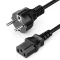 1m Stromkabel Kaltgerätekabel Netzkabel Kaltgeräte Strom Kabel C13 PC Computer