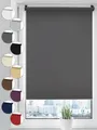 Sonello Verdunkelungsrollo Klemmfix ohne Bohren 110 x 100 Grau Verdunklungsrollo Fensterrollo Rollo Seitenzugrollo Klemmrollo für Fenster & Tür