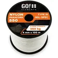 GO!elements Abspannleine Paracord 550 - 4mm, Paracord 550 aus reißfester Nylonschnur weiß 100m